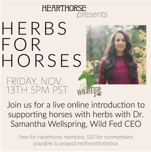 'Herbs for Horses' Class with Dr. Samantha Wellspring