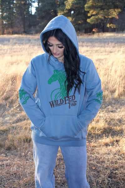 Wild Fed- Organic Cotton Custom Printed Hooded Sweatshirt