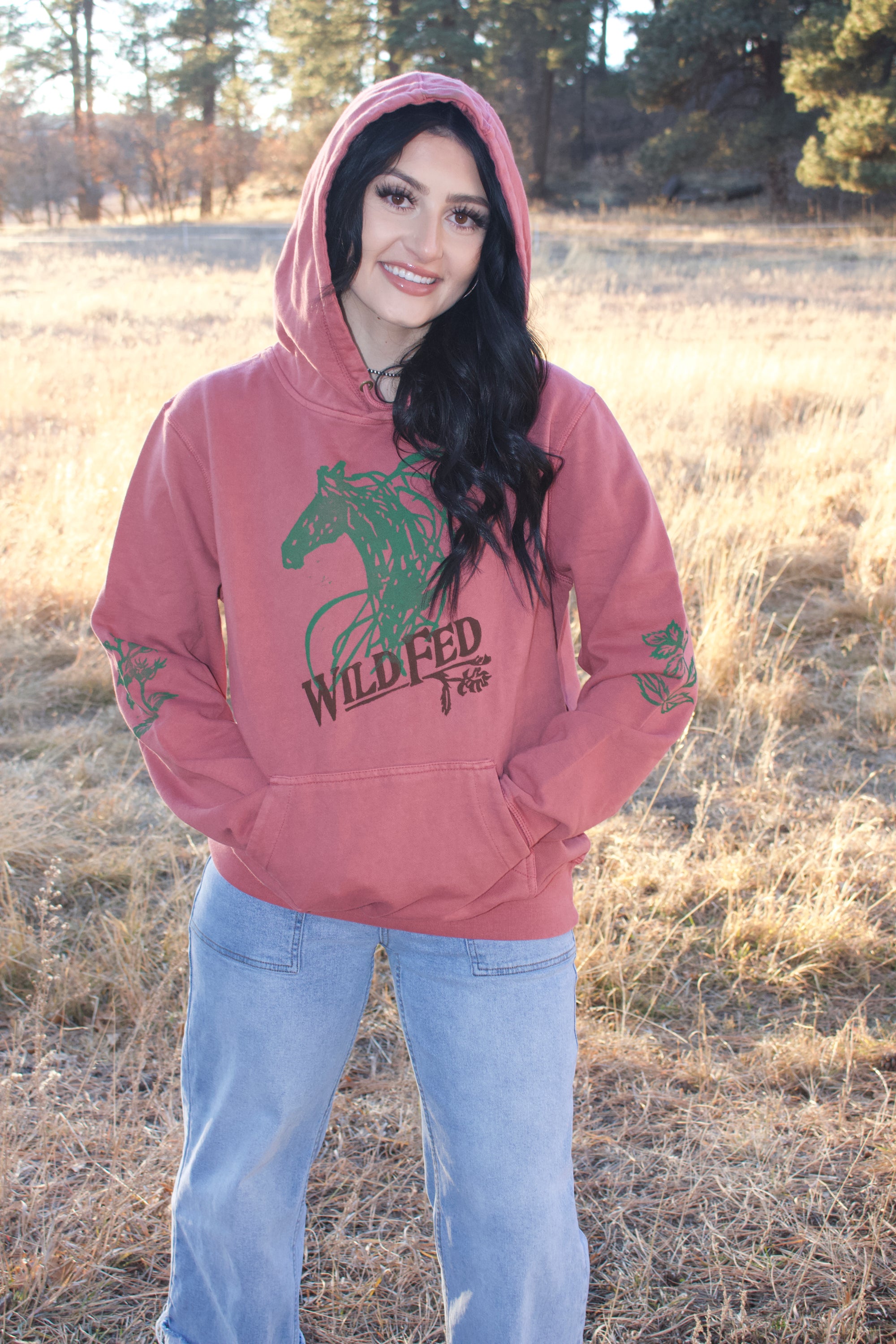 Wild Fed-Organic French Terry Custom Printed Hooded Sweatshirt