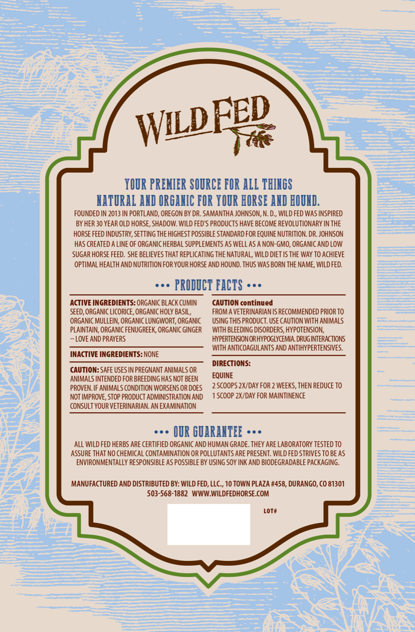 Wild Fed Breath Freely Herbal Supplement for Horses Equine Organic Premium Ingredients